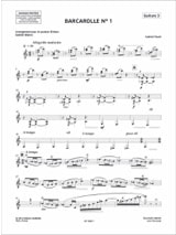 Barcarolle n° 1 - 4 Guitares - FAURÉ - Partition - Guitare